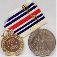 AUSTRALIA 1770 - 1970 . TWO 2 CAPTAIN COOK MEDALS